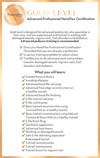 Advanced Professional Nanoflex Certification - Gold Level - the summary of what you will learn during the course