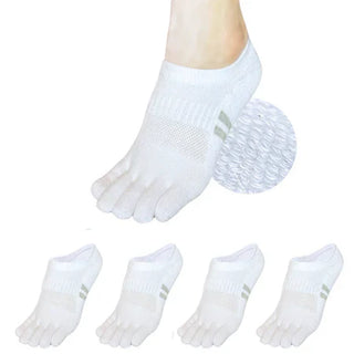 Soxsense | Cushioned No-Show Toe Socks, 4 Pairs